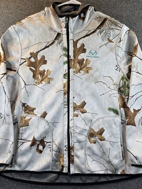 Realtree Xtra Colors Reversible Camo Hoodie Jacket Men's Full Zip Hunting Large